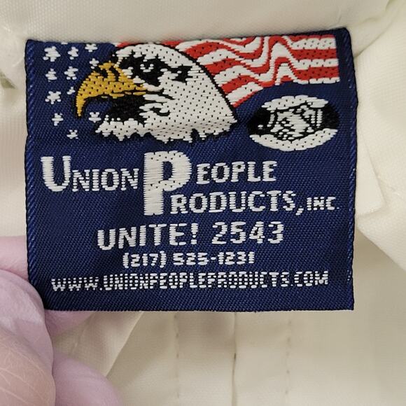 Vintage 90s Windbreaker Coach Jacket Small 19x26 White Baggy - Picture 7 of 14